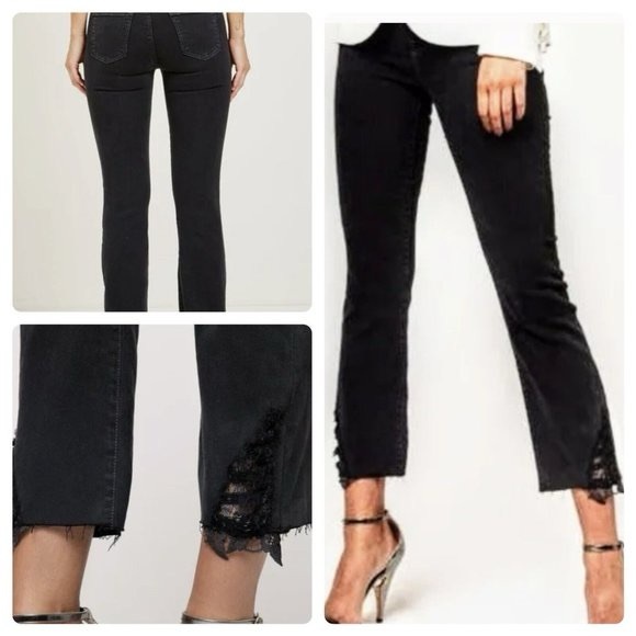 J Brand Selena Black Mid-Rise Bootcut Ankle Jeans in Hendrix Reign Womens sz 28 - Picture 3 of 8